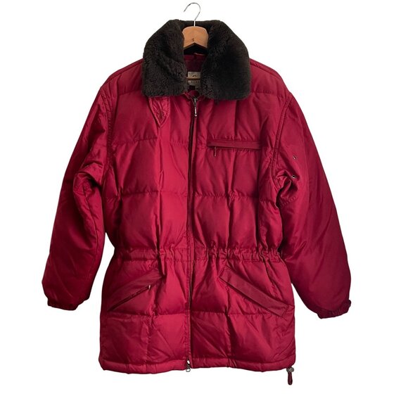 Eddie Bauer Jackets & Blazers - Vintage Eddie Bauer Women Goose Down Parka Size S Red 80s 90s Ski Quiet Luxury